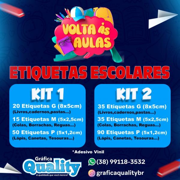 Etiquetas Escolares 2025 - KIT 1